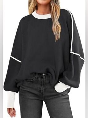 Grey and white crew size XL